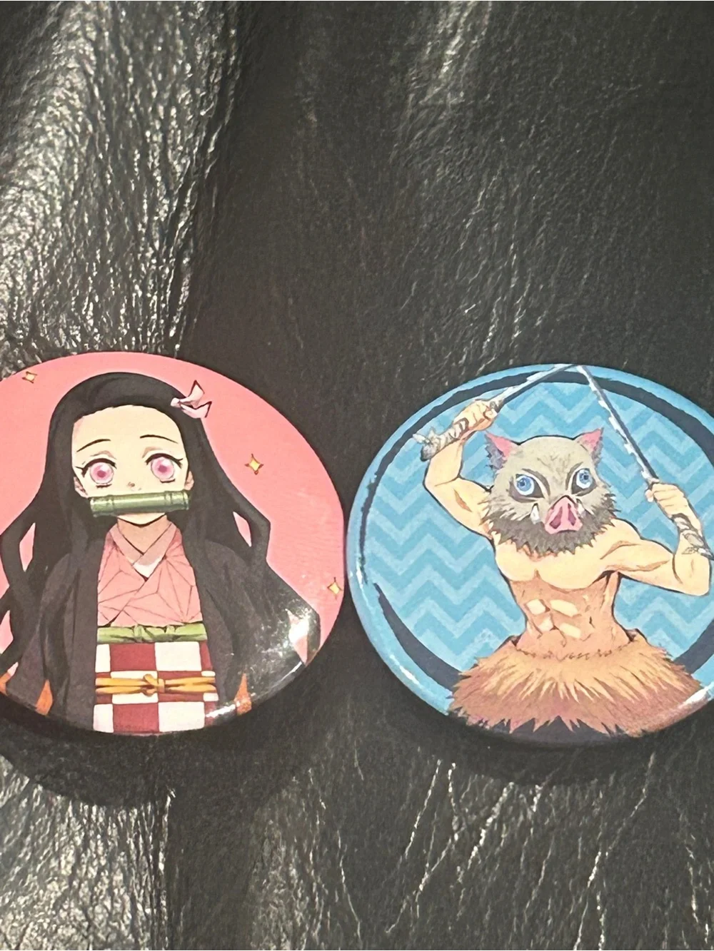 Pink Anime Character Button Pin - Kids Accessories